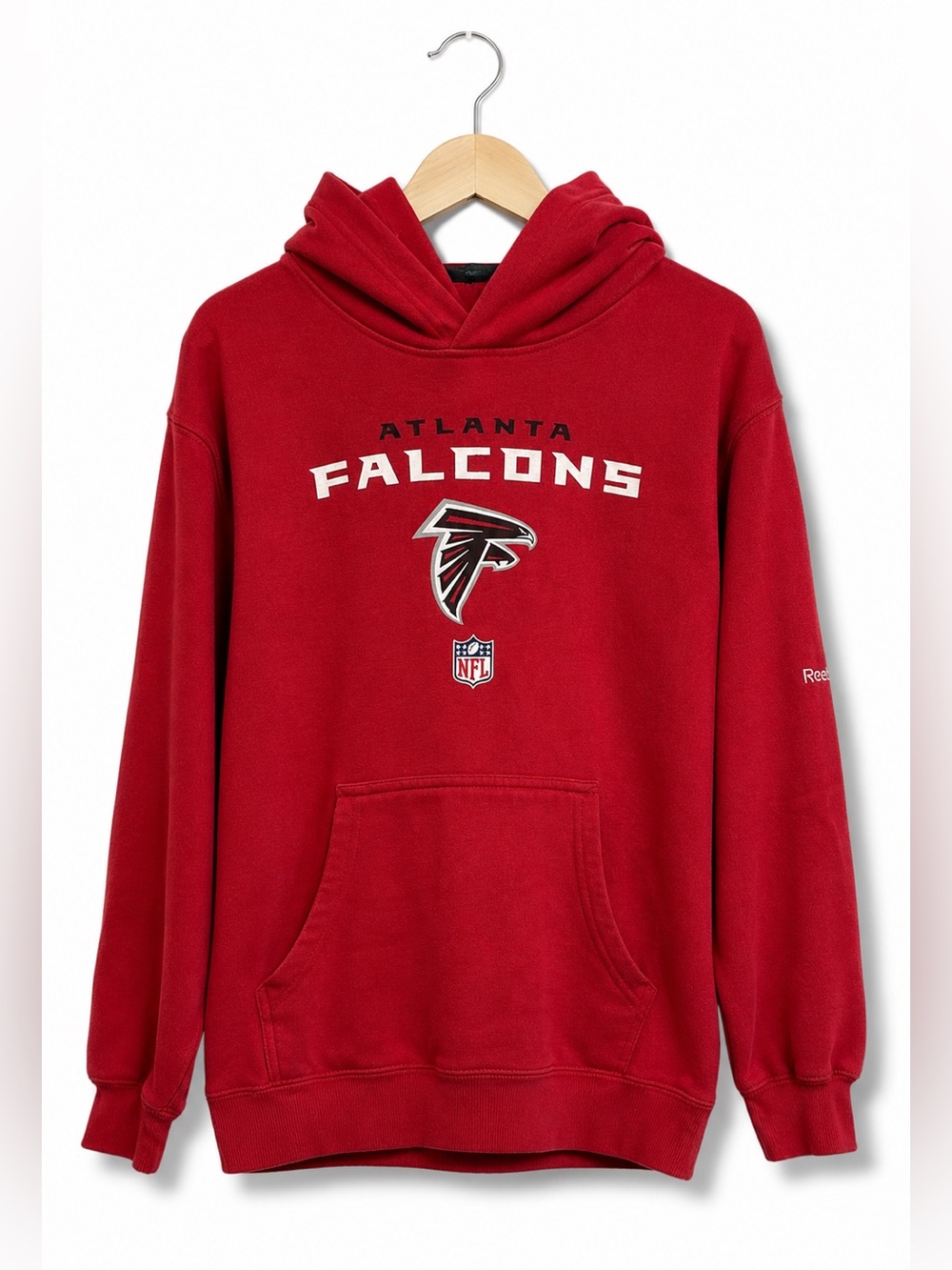 Reebok Atlanta Falcons NFL Onfield Kids Red Pullover Hoodie‎ Sweatshirt Size S 8